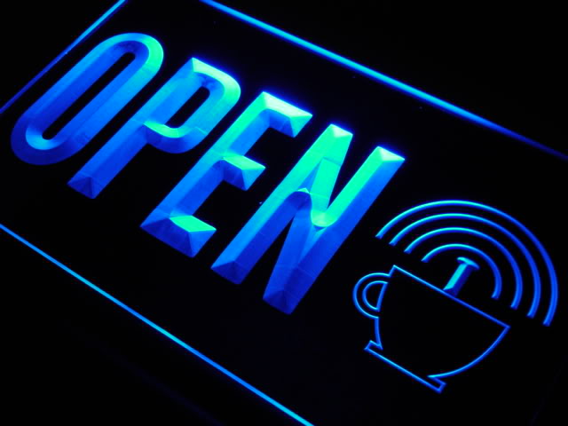 OPEN Internet Wi Fi Free Shop LED Neon Light Sign